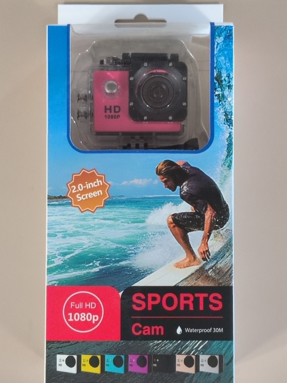 Action Sports Camera - Pink HD 1080p